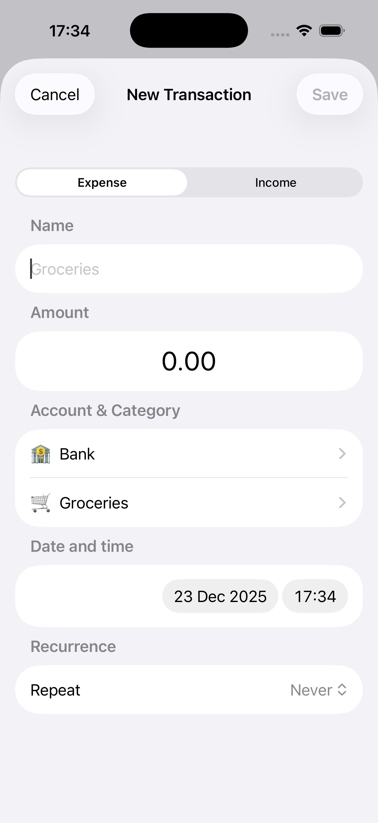 Effective Expenses screenshot 1