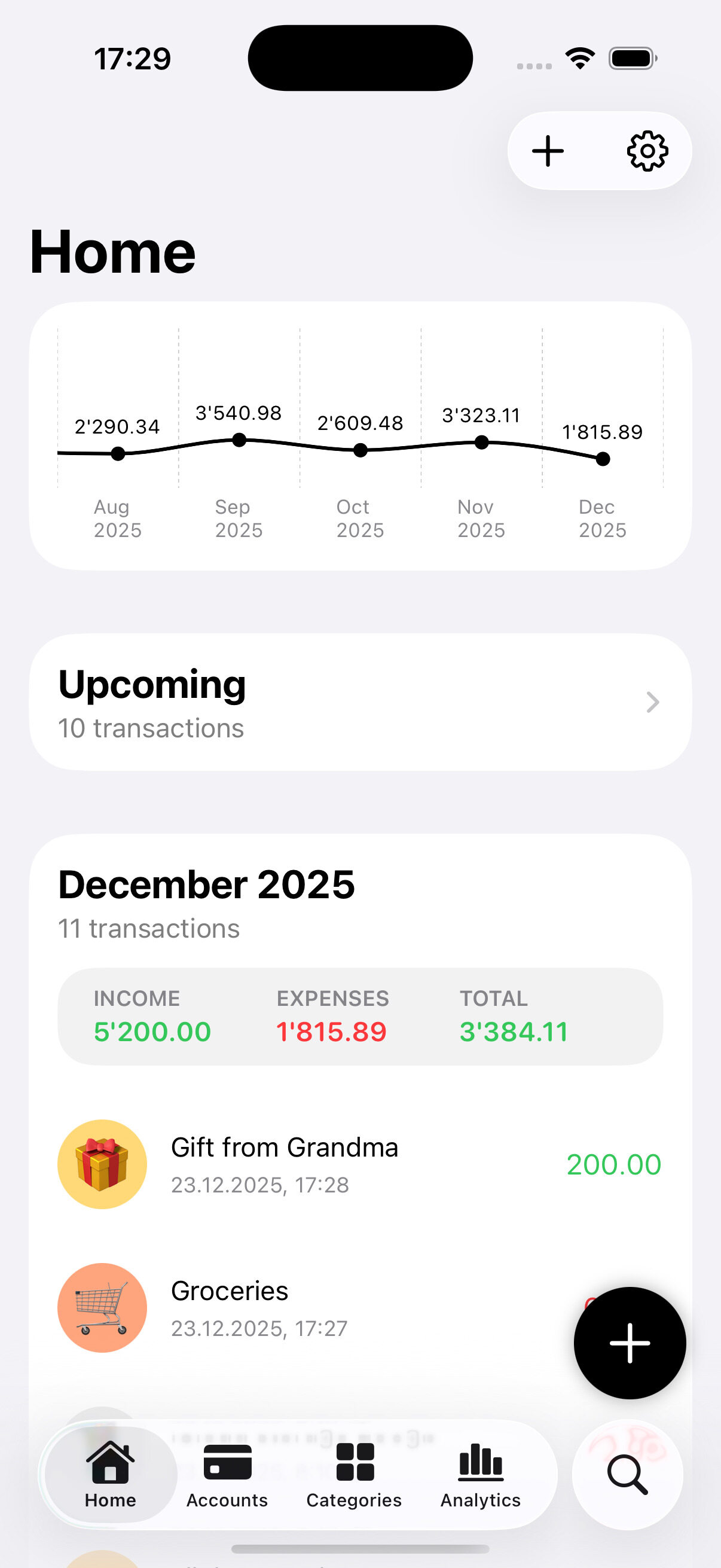 Effective Expenses screenshot 2